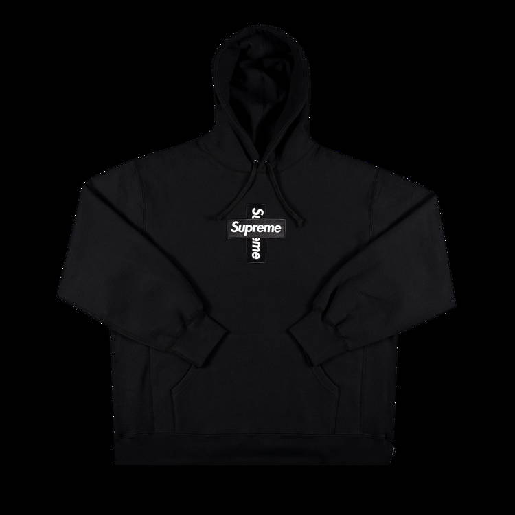 Sweatshirt Supreme Cross Box Logo Hooded Sweatshirt FW20SW70 BLACK