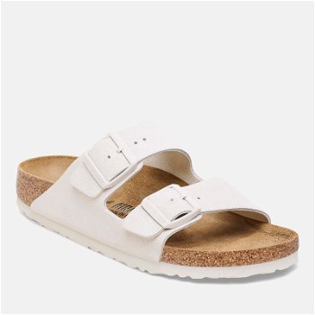 Birkenstock Arizona Slim Fit Suede Double Strap Sandals - Antique White 1026842
