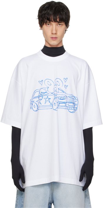 VETEMENTS Scribbled Car T-Shirt UE64TR350W