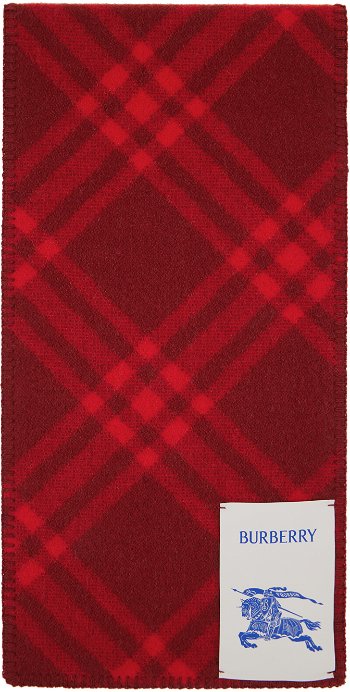 Burberry Check Wool Scarf Burgundy / Red 8079248