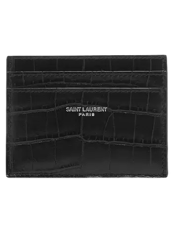 Saint Laurent Embossed Leather Credit Card Case 375946 DZE0E 1000