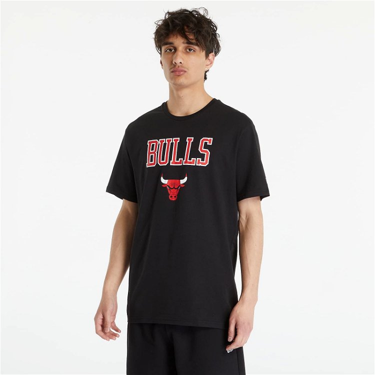Black New Era NBA Chicago Bulls Wordmark Oversized Shorts