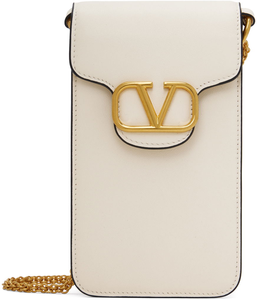 Valentino Garavani Off White 'V' Shoulder Bag