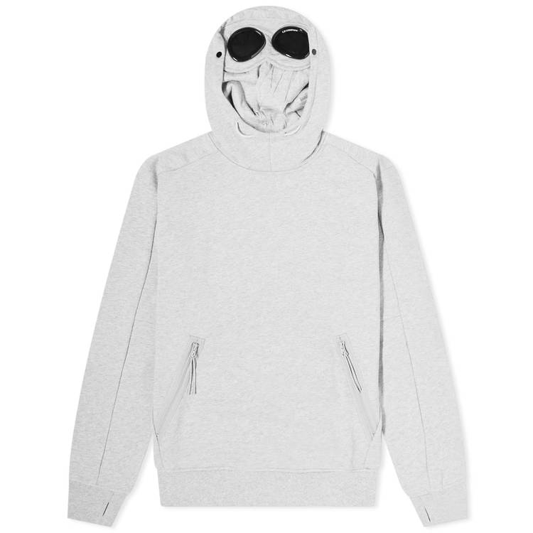 Cp company grey goggle hot sale hoodie