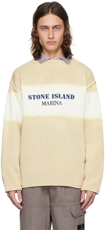 Stone Island Beige Printed Sweater 8015508XA