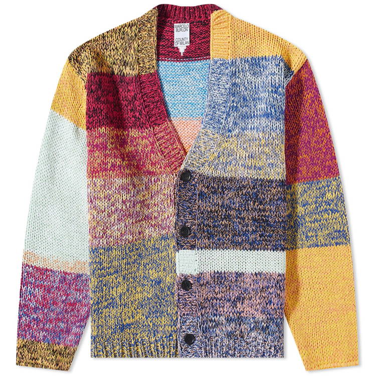 Sweater Marcelo Burlon Cross Stripe Knit Cardigan