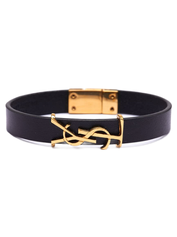 Saint Laurent Logo Single Wrap Bracelet 7088150IH0J-1000