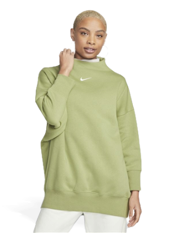 Nike Sportswear Phoenix Fleece Over-Oversized Mock-Neck 3/4-Sleeve Sweatshirt DQ5765-334