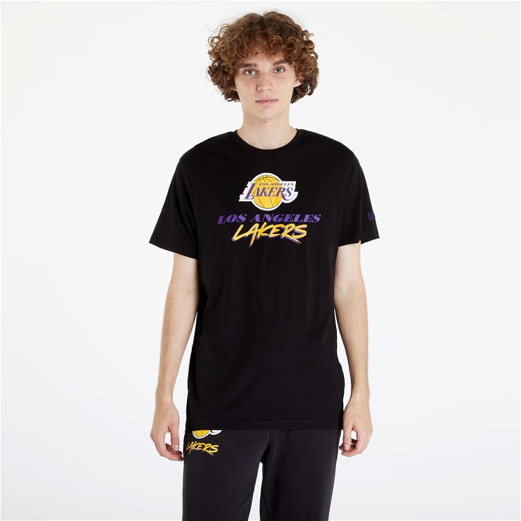 Los Anageles Lakers NBA Infill Logo White Oversized T-Shirt