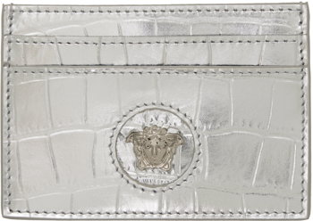 Versace Croco Card Holder "Silver" DP3I057_1A10014_1E56P