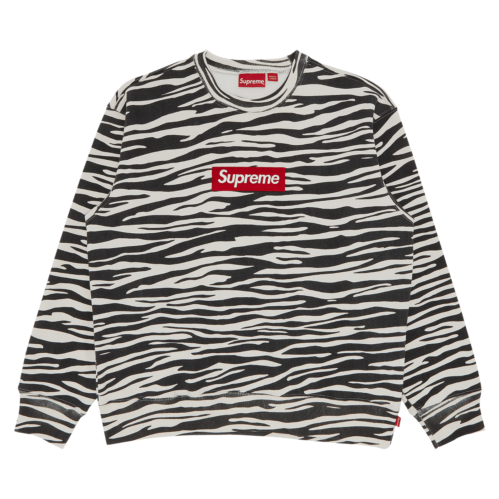 Sweatshirt Supreme Box Logo Crewneck 'Zebra' FW22SW65 ZEBRA | FlexDog
