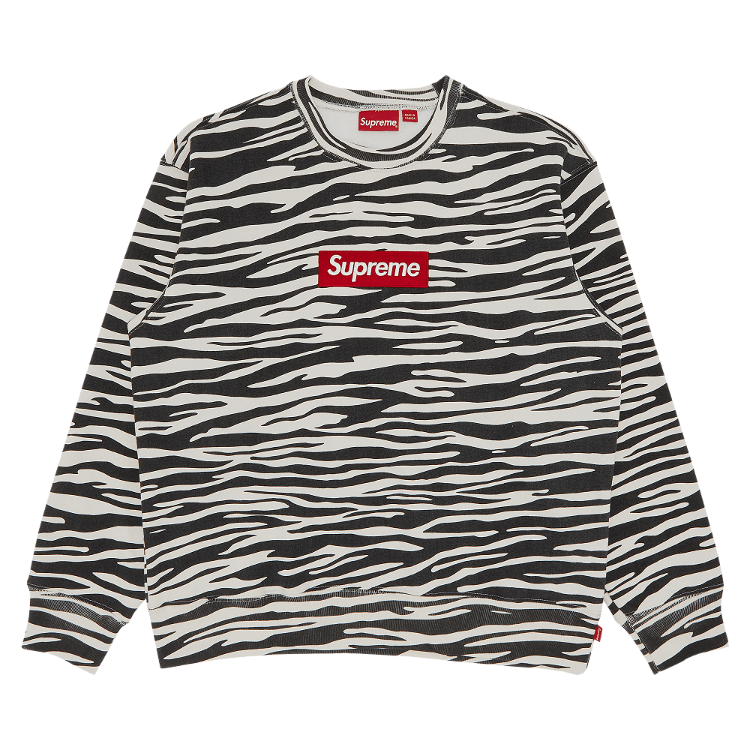 Sweatshirt Supreme Box Logo Crewneck 'Zebra' FW22SW65 ZEBRA | FLEXDOG