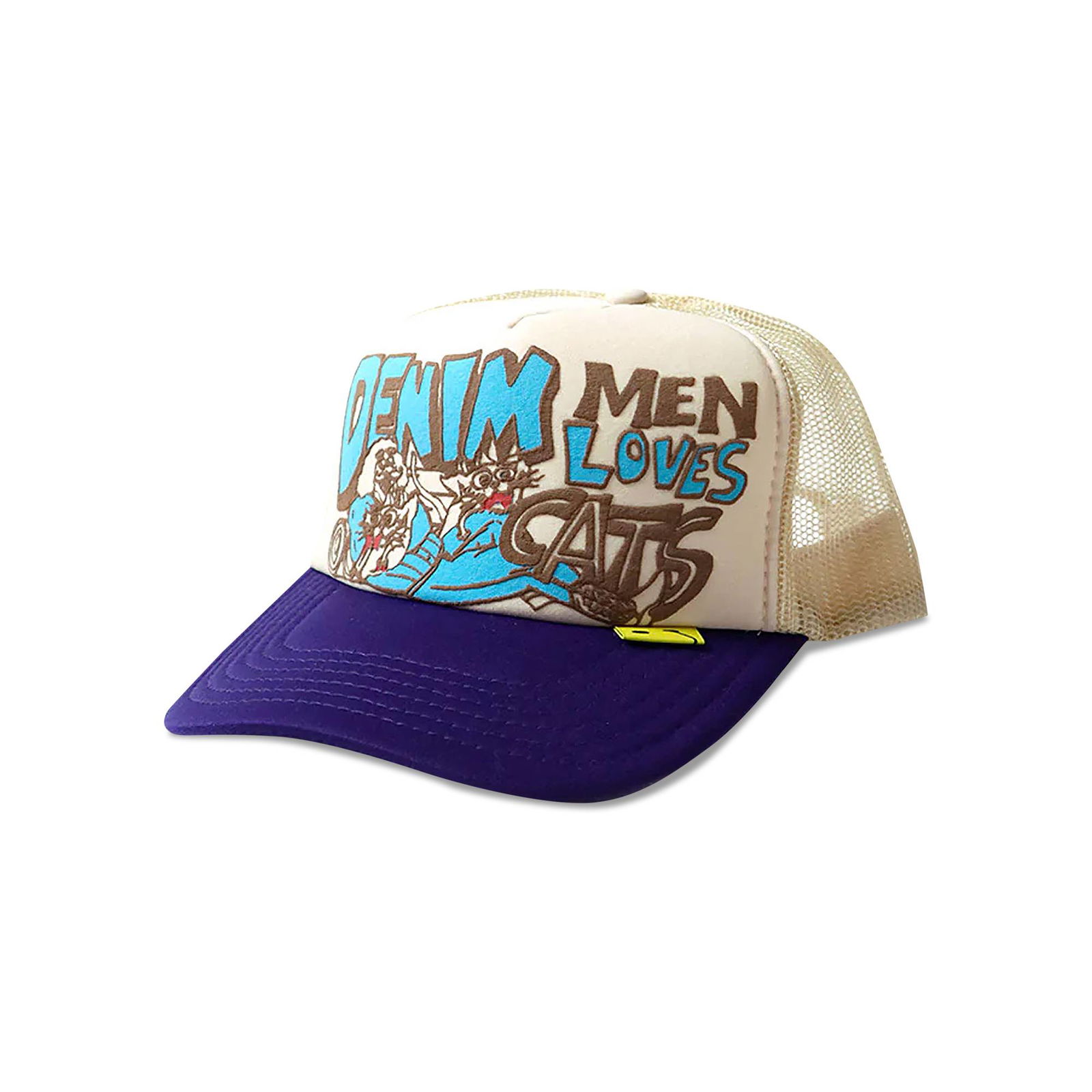 Cap KAPITAL Denim Men Love Cats Trucker Cap K2204XH528 ECRU | FLEXDOG