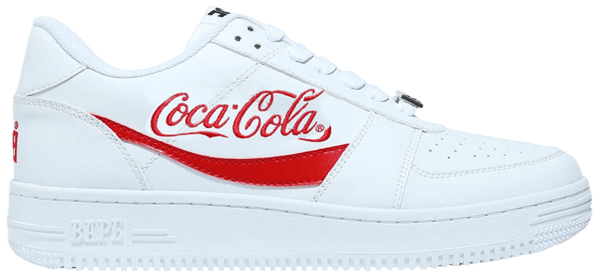 bape × coca cola コカ・コーラ bapesta low ホワイト
