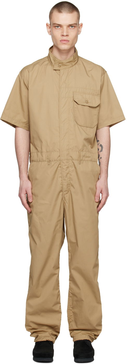 Engineered Garments Beige Racing Jumpsuit 23S1F025 | FLEXDOG