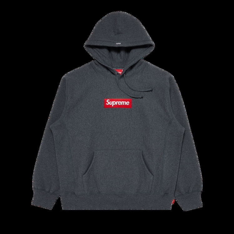 Supreme Box Logo hooded sweatshirt チャコール