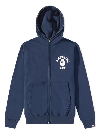 BAPE A Bathing Ape Relaxed Fit Full Zip Hoodie Navy