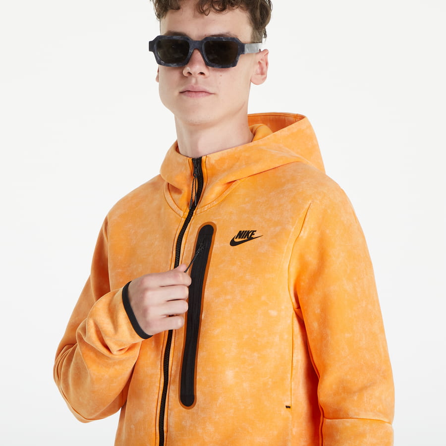 Orange tech fleece discount hoodie