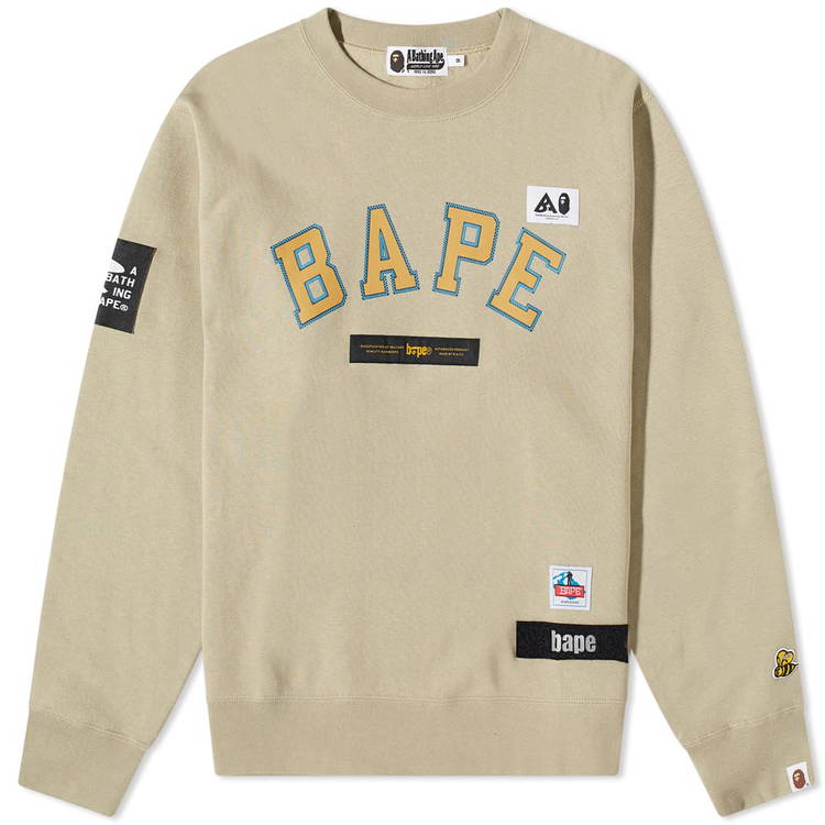 Sweatshirt BAPE A Bathing Ape Multi Label Relaxed Fit Crew Sweat