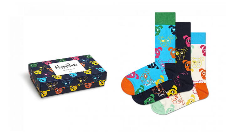 Socks Happy Socks 3-Pack Mixed Dog Socks Gift Set XDOG08-0100