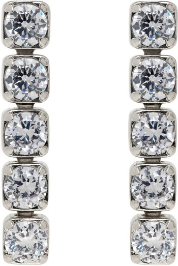 Jil Sander Crystal Earrings "Silver" J11VG0068_P6734