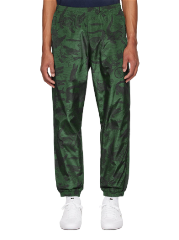Green Tapered Lounge Pants by Lacoste on Sale