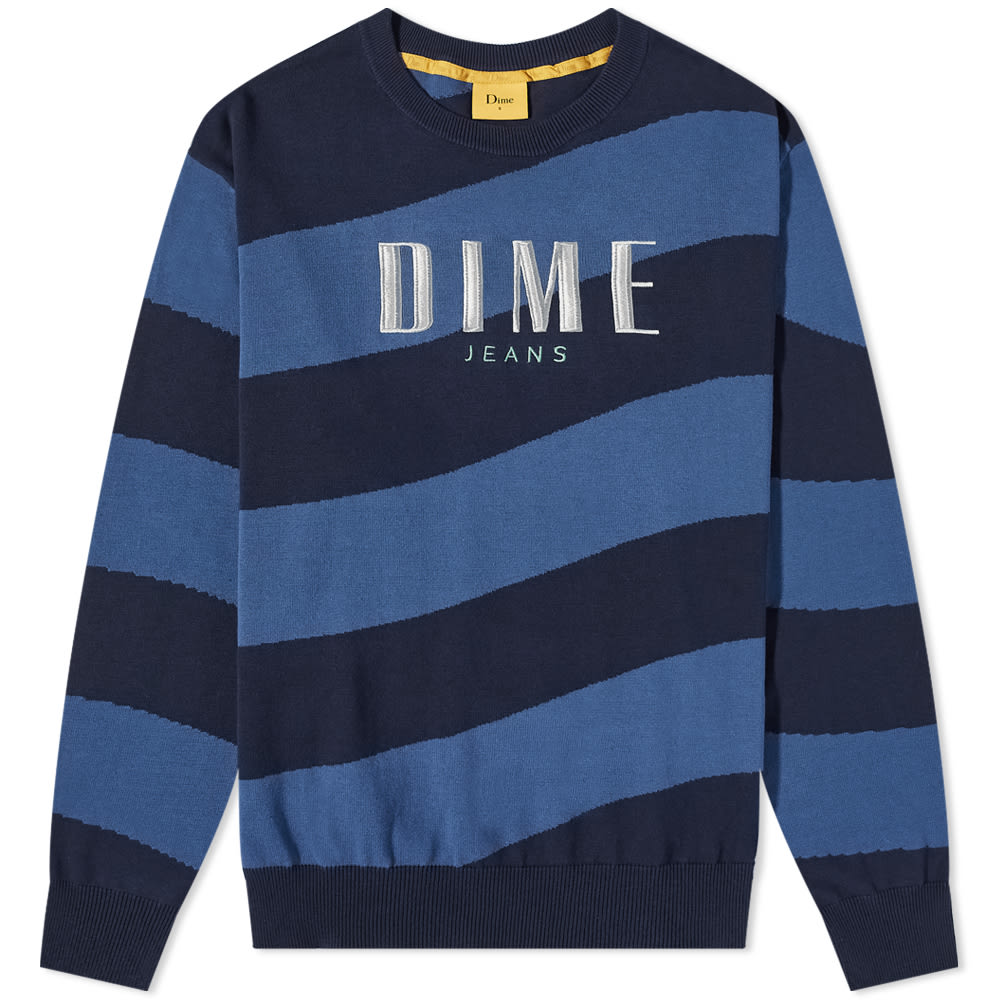 Sweater Dime Wave Striped Crewneck DIMESP4NVY | FLEXDOG