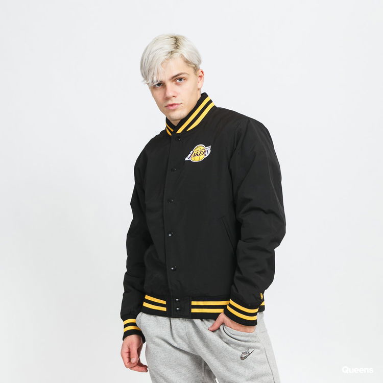 NBA LA Lakers Black and White Varsity Jacket