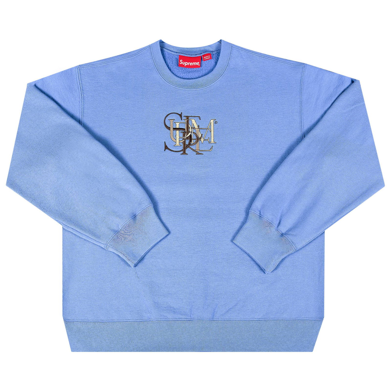 Sweatshirt Supreme Overlap Crewneck SS22SW6 LIGHT BLUE | FLEXDOG