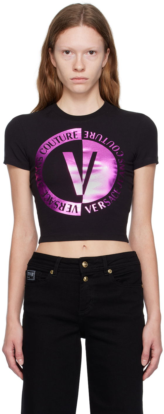 VERSACE JEANS COUTURE, Pink Women's Crop Top