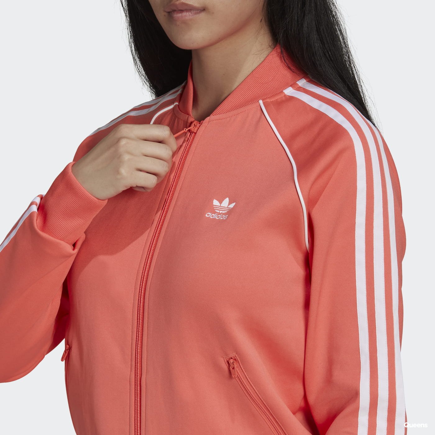 adidas originals SST Track Full Zip Sweatshirt Pink | Dressinn