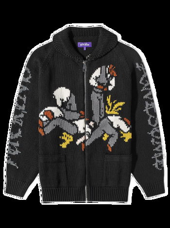 Sweater Fucking Awesome Distressed Cardigan FA1733-BLK | FLEXDOG