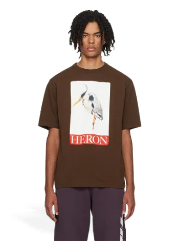 HERON PRESTON Bird Painted T-Shirt HMAA032F23JER0046025