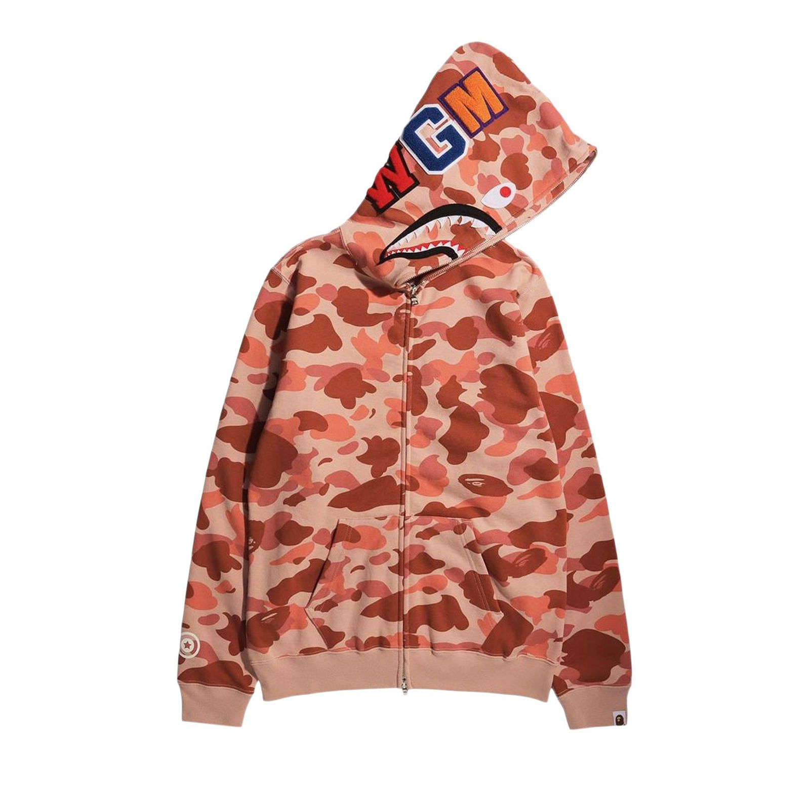 Sweatshirt BAPE 1st Camo Shark Full Zip Hoodie 1H80 215503 PINK