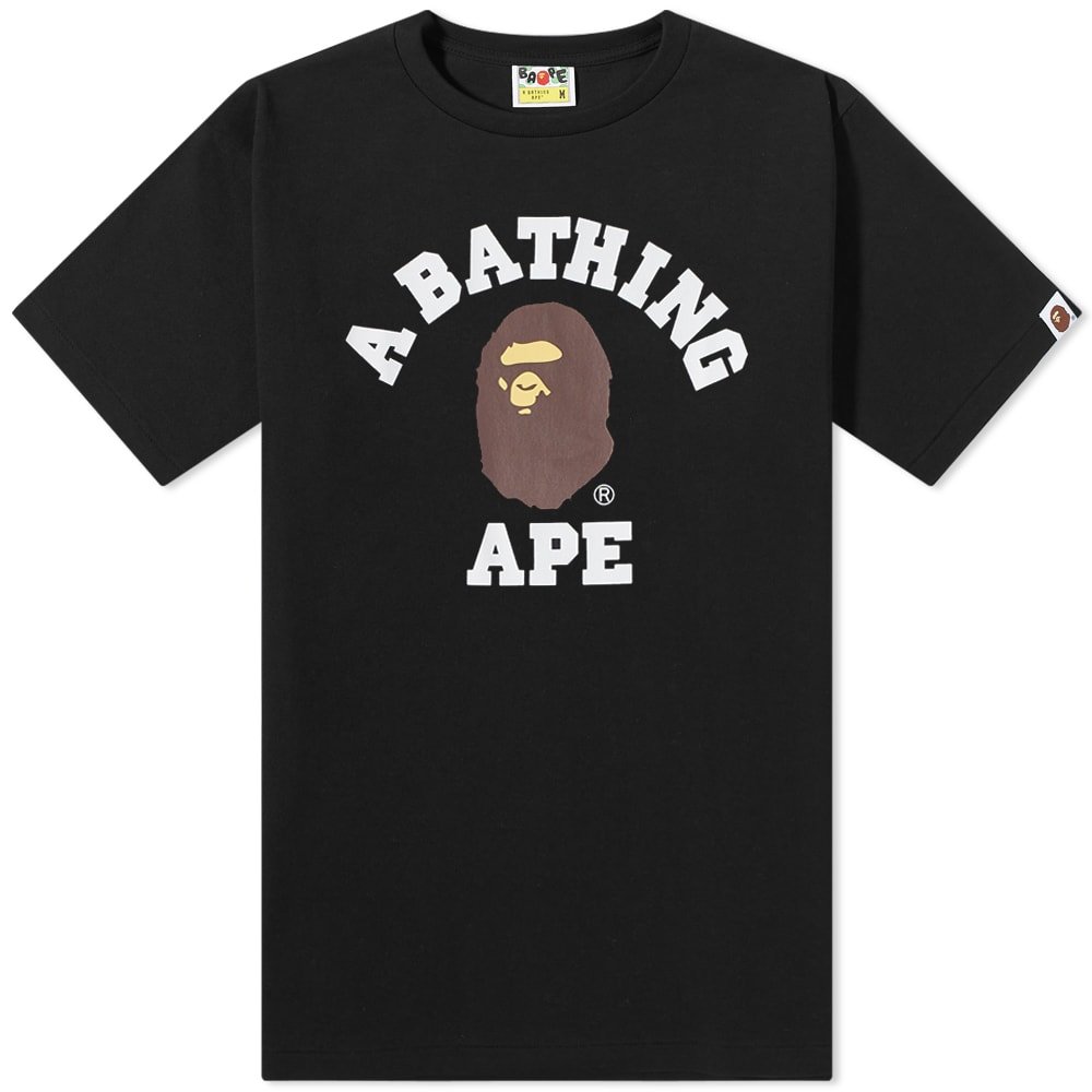 T-shirt BAPE A Bathing Ape College Tee 001TEI301001M-BLK | FLEXDOG