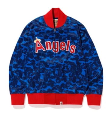 A BATHING APE BAPE x Mitchell & Ness LOS ANGELES ANGELS JERSEY Shirt  New