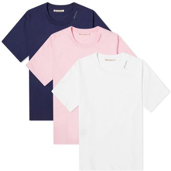 Marni Loose Fit T-Shirt - 3 Set "Pink Gummy" THJE0211X2-00C13