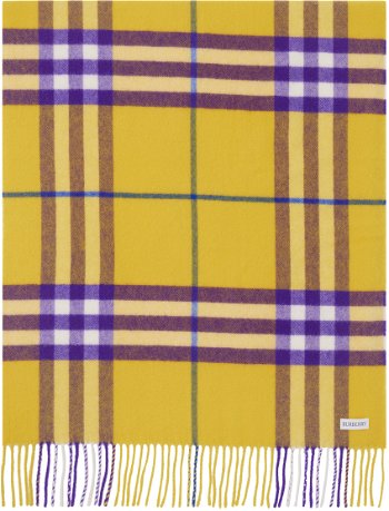 Burberry Wide Check Scarf Yellow / Purple 8076918