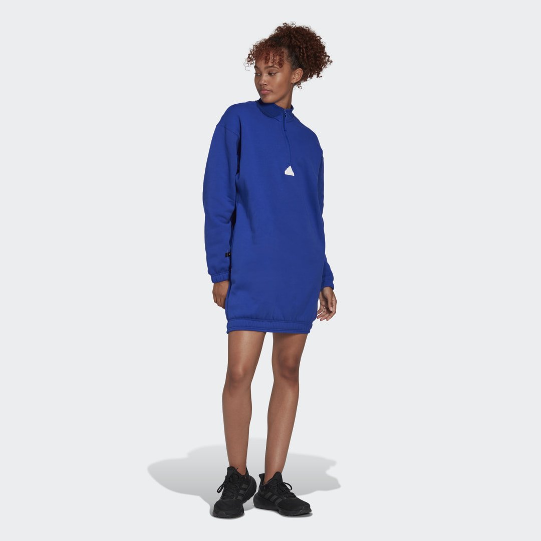 Terminal Geleerde Recreatie Dress adidas Originals Half-Zip Dress Tee HM2894 | FLEXDOG