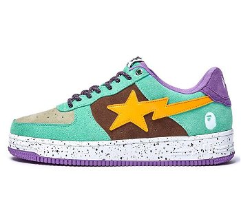 BAPE Bape Sta Low "Teal Brown Yellow Suede" 1I20-191-008