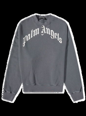 Palm Angels Curved Logo Crewneck PMBA026C99FLE0061001