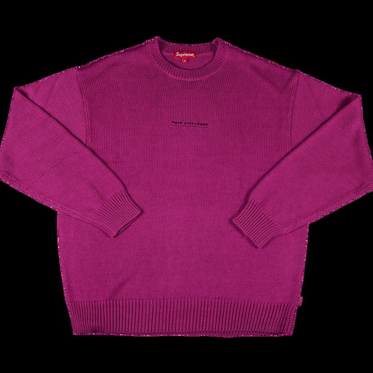 Sweater Supreme Fuck Everybody Sweater SS19SK11 MAGENTA | FLEXDOG