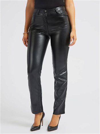 GUESS Faux Leather Straight Pant W2PB46WF8P0