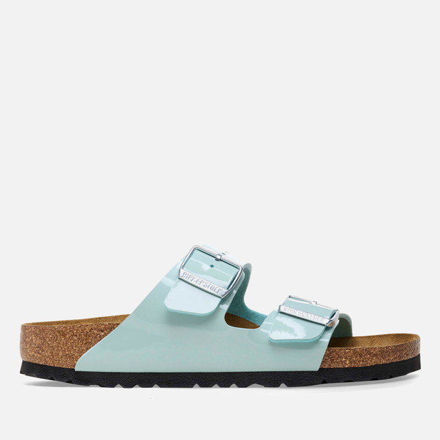 Women's Arizona Slim Fit Patent Double Strap Sandals - Surf Green - UK 3.5