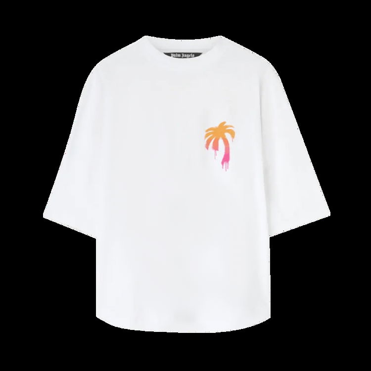 T-shirt Palm Angels Sprayed Palm Logo Over Tee