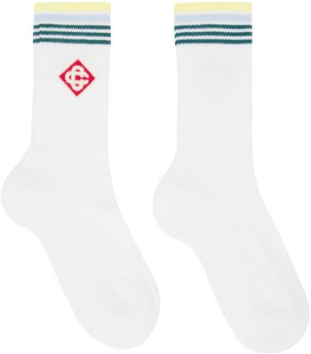 Casablanca Stripe Monogram Sport Socks APS24-ACC-010-04