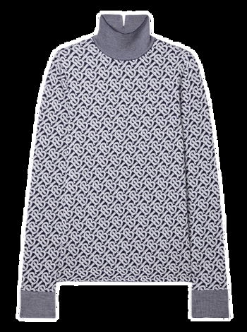 Burberry Monogram Wool Jacquard Turtleneck Sweater 8058403