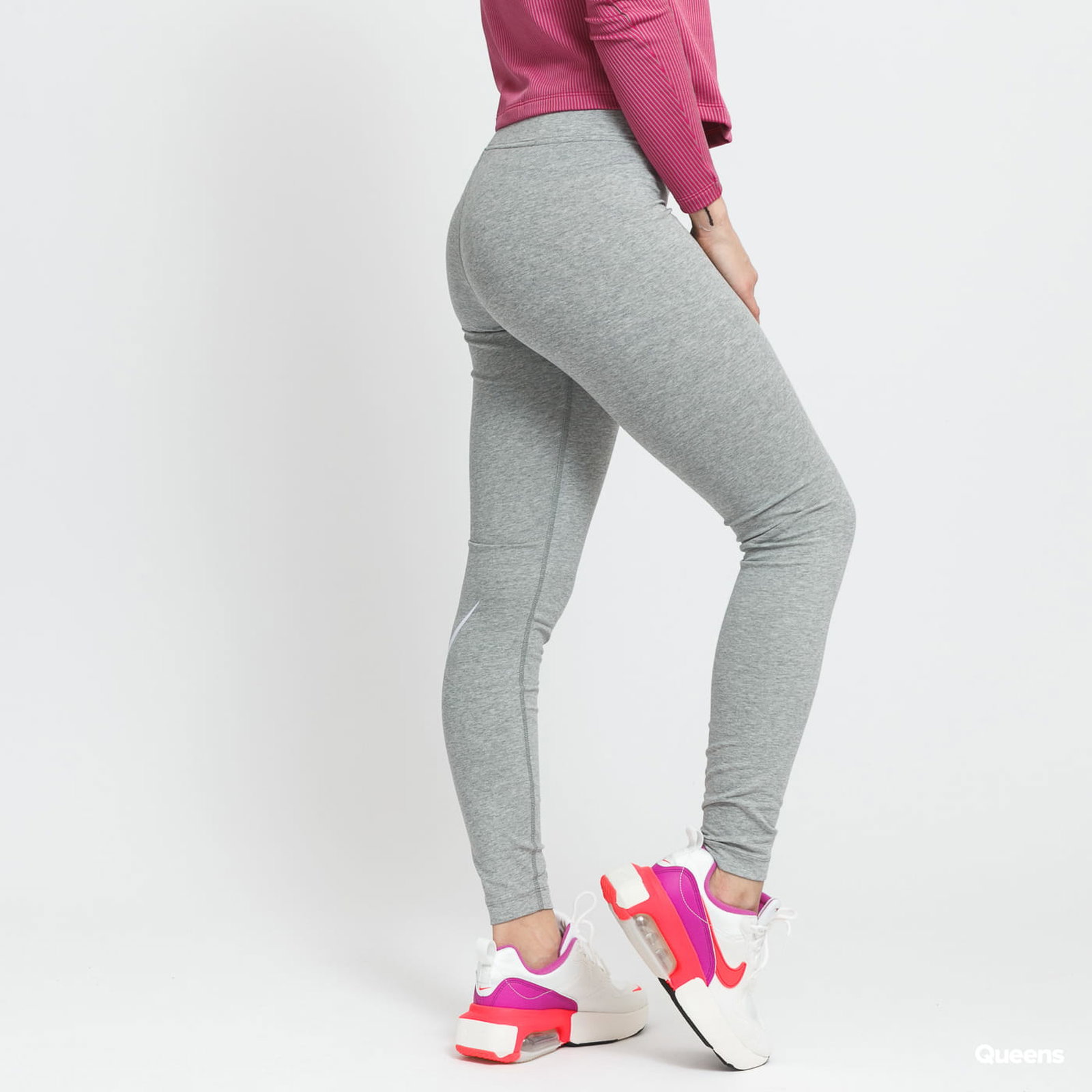 Nike CZ8530-063 W NSW ESSNTL LGGNG Swoosh MR Leggings Womens dk Grey  Heather/(White) XS-T : : Fashion