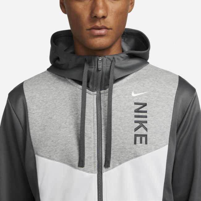 Nike hybrid full cheap zip hoodie grey