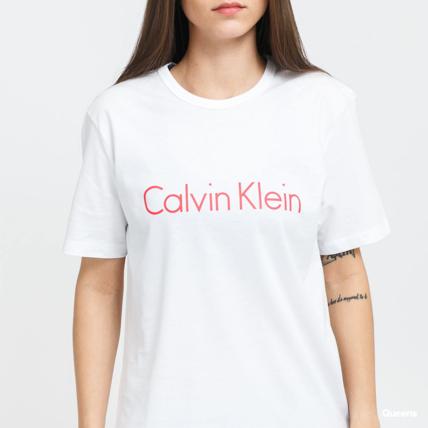 T-shirts CALVIN KLEIN JEANS W Satin Bonded Blurred Tee White